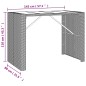 vidaXL Mesa alta bar ratán PE y superficie vidrio negro 145x80x110 cm vidaXL Mesa alta bar ratán PE y superficie vidrio negro 145x80x110 cm