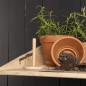 Esschert Design Barra de pared con estante plegable S natural Esschert Design Barra de pared con estante plegable S natural