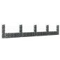 vidaXL Cesta de gaviones forma de U 5 postes de hierro 500x20x100 cm vidaXL Cesta de gaviones forma de U 5 postes de hierro 500x20x100 cm