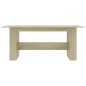 vidaXL Mesa de comedor madera de ingeniería roble Sonoma 180x90x76 cm