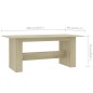 vidaXL Mesa de comedor madera de ingeniería roble Sonoma 180x90x76 cm