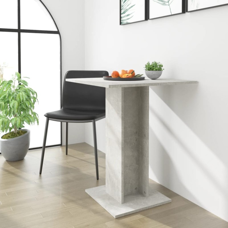 vidaXL Mesa de bistró de madera contrachapada gris 60x60x75 cm vidaXL Mesa de bistró de madera contrachapada gris 60x60x75 cm