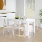 vidaXL Mesa de comedor de madera contrachapada blanco 140x74,5x76 cm vidaXL Mesa de comedor de madera contrachapada blanco 140x74,5x76 cm