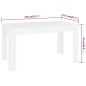 vidaXL Mesa de comedor de madera contrachapada blanco 140x74,5x76 cm vidaXL Mesa de comedor de madera contrachapada blanco 140x74,5x76 cm