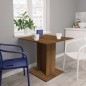 vidaXL Mesa de comedor madera contrachapada roble marrón 80x80x75 cm vidaXL Mesa de comedor madera contrachapada roble marrón 80x80x75 cm