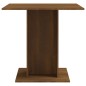 vidaXL Mesa de comedor madera contrachapada roble marrón 80x80x75 cm vidaXL Mesa de comedor madera contrachapada roble marrón 80x80x75 cm