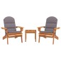 vidaXL Juego de muebles de jardín Adirondack 3 piezas madera acacia vidaXL Juego de muebles de jardín Adirondack 3 piezas madera acacia