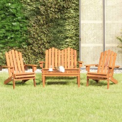 vidaXL Juego de muebles de jardín Adirondack 4 piezas madera acacia