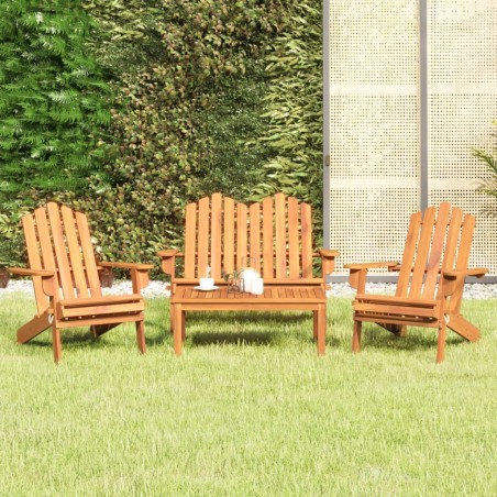 vidaXL Juego de muebles de jardín Adirondack 4 piezas madera acacia