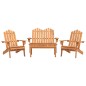 vidaXL Juego de muebles de jardín Adirondack 4 piezas madera acacia