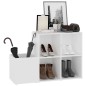 vidaXL Zapatero de recibidor madera contrachapada blanco 105x35,5x70cm