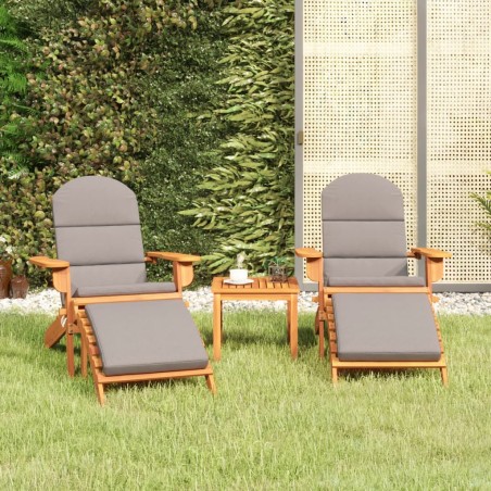 vidaXL Juego de muebles de jardín Adirondack 3 piezas madera acacia