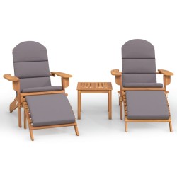 vidaXL Juego de muebles de jardín Adirondack 3 piezas madera acacia