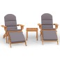 vidaXL Juego de muebles de jardín Adirondack 3 piezas madera acacia vidaXL Juego de muebles de jardín Adirondack 3 piezas madera acacia