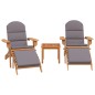 vidaXL Juego de muebles de jardín Adirondack 3 piezas madera acacia vidaXL Juego de muebles de jardín Adirondack 3 piezas madera acacia