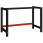 vidaXL Estructura de banco de trabajo metal negro y rojo 120x57x79 cm vidaXL Estructura de banco de trabajo metal negro y rojo 120x57x79 cm