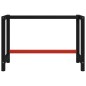 vidaXL Estructura de banco de trabajo metal negro y rojo 120x57x79 cm vidaXL Estructura de banco de trabajo metal negro y rojo 120x57x79 cm