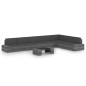 vidaXL Juego muebles de jardín 8 pzas y cojines ratán sintético gris vidaXL Juego muebles de jardín 8 pzas y cojines ratán sintético gris