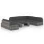 vidaXL Juego muebles de jardín 8 pzas y cojines ratán sintético gris vidaXL Juego muebles de jardín 8 pzas y cojines ratán sintético gris
