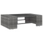 vidaXL Juego muebles de jardín 8 pzas y cojines ratán sintético gris vidaXL Juego muebles de jardín 8 pzas y cojines ratán sintético gris