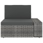 vidaXL Juego muebles de jardín 6 pzas y cojines ratán sintético gris vidaXL Juego muebles de jardín 6 pzas y cojines ratán sintético gris