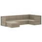 vidaXL Set de muebles de jardín 6 pzas y cojines ratán sintético gris vidaXL Set de muebles de jardín 6 pzas y cojines ratán sintético gris