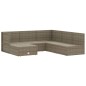 vidaXL Set de muebles de jardín 6 pzas y cojines ratán sintético gris vidaXL Set de muebles de jardín 6 pzas y cojines ratán sintético gris