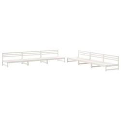 vidaXL Juego de muebles de jardín 6 piezas madera maciza pino blanco