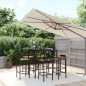 vidaXL Mesa bar y taburetes jardín 7 pzas madera acacia ratán PE negro vidaXL Mesa bar y taburetes jardín 7 pzas madera acacia ratán PE negro