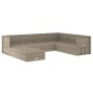 vidaXL Set de muebles de jardín 8 pzas y cojines ratán sintético gris vidaXL Set de muebles de jardín 8 pzas y cojines ratán sintético gris