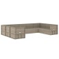 vidaXL Set de muebles de jardín 9 pzas y cojines ratán sintético gris vidaXL Set de muebles de jardín 9 pzas y cojines ratán sintético gris