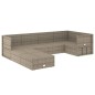 vidaXL Set de muebles de jardín 7 pzas y cojines ratán sintético gris vidaXL Set de muebles de jardín 7 pzas y cojines ratán sintético gris