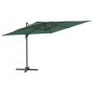 vidaXL Sombrilla colgante con poste de aluminio verde 400x300 cm vidaXL Sombrilla colgante con poste de aluminio verde 400x300 cm