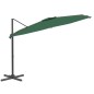 vidaXL Sombrilla colgante con poste de aluminio verde 400x300 cm vidaXL Sombrilla colgante con poste de aluminio verde 400x300 cm