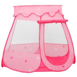 vidaXL Tienda de juegos para niños con 250 bolas rosa 102x102x82 cm
