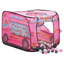 vidaXL Tienda de juegos para niños con 250 bolas rosa 70x112x70 cm