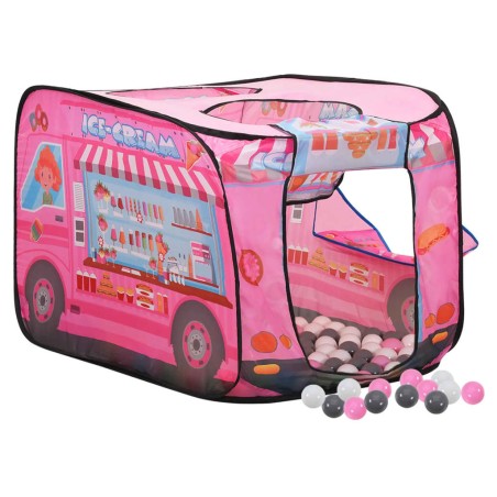 vidaXL Tienda de juegos para niños con 250 bolas rosa 70x112x70 cm