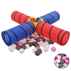 vidaXL Túnel de juegos para niños con 250 bolas multicolor