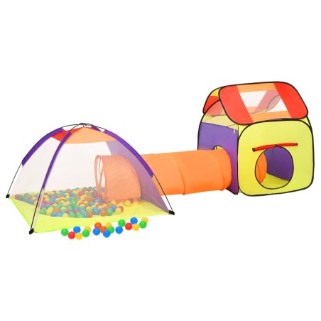 vidaXL Tienda de juego de niños con 250 bolas multicolor 338x123x111cm