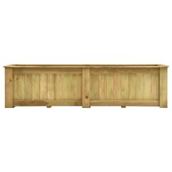 vidaXL Arriate de madera de pino impregnada 196x50x50 cm