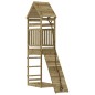 vidaXL Casa de juegos con pared escalada de madera impregnada de pino vidaXL Casa de juegos con pared escalada de madera impregnada de pino