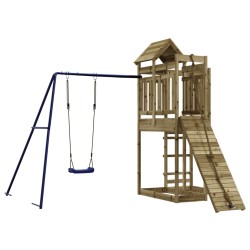 vidaXL Parque infantil de exterior madera de pino impregnada