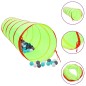 vidaXL Túnel de juegos para niños con 250 bolas poliéster verde 175 cm vidaXL Túnel de juegos para niños con 250 bolas poliéster verde 175 cm