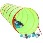 vidaXL Túnel de juegos para niños con 250 bolas poliéster verde 175 cm vidaXL Túnel de juegos para niños con 250 bolas poliéster verde 175 cm
