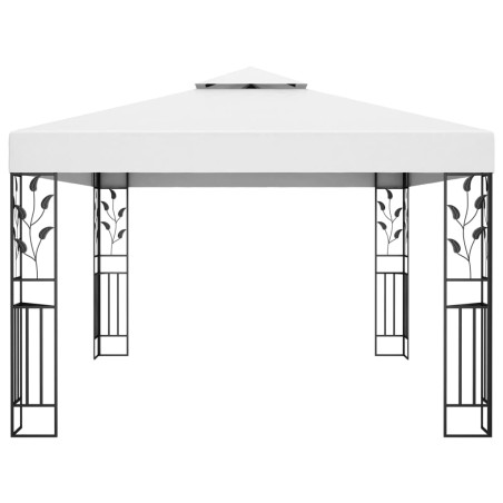 vidaXL Cenador con doble techo blanco 3x4 m