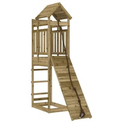 vidaXL Parque infantil con pared de escalada madera impregnada de pino