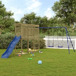 vidaXL Parque infantil de exterior madera de pino impregnada