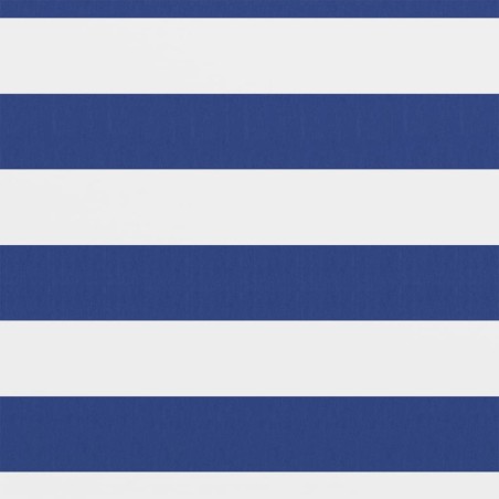 vidaXL Toldo para balcón tela oxford blanco y azul 90x400 cm