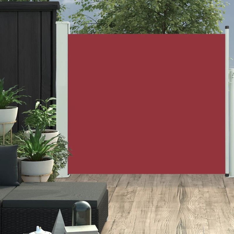 vidaXL Toldo lateral retráctil de jardín rojo 100x300 cm vidaXL Toldo lateral retráctil de jardín rojo 100x300 cm