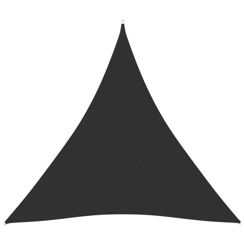 vidaXL Toldo de vela triangular tela Oxford gris antracita 4x4x4 m